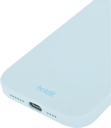 Holdit Silicone iPhone 15 fodral (mineralblått)