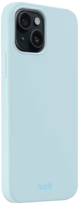 Holdit Silicone iPhone 15 fodral (mineralblått)