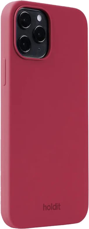 Holdit Silicone iPhone 12/12 Pro  fodral (röd sammet)