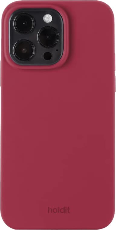 Holdit Silicone iPhone 15 Pro Max fodral (röd sammet)