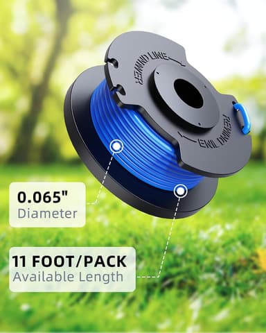 9-pack trimmerspolar med 2 skyddslock för RYOBI trådtrimmer Flerfärgad