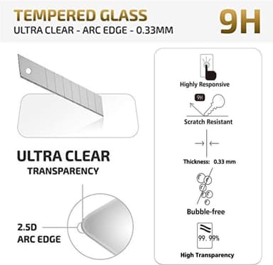 Skärmskydd iPhone 11 Pro, iPhone X, iPhone XS härdat glas 2-pack