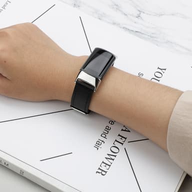 Läderarmband Fitbit Charge 5 armband läder Svart