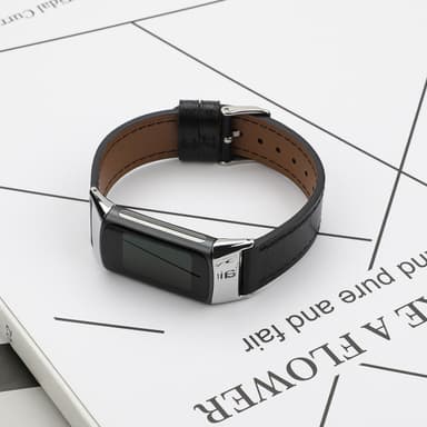 Läderarmband Fitbit Charge 5 armband läder Svart