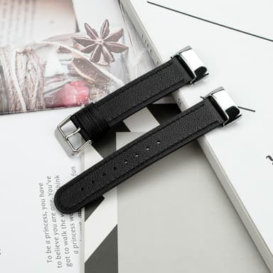 Läderarmband Fitbit Charge 5 armband läder Svart