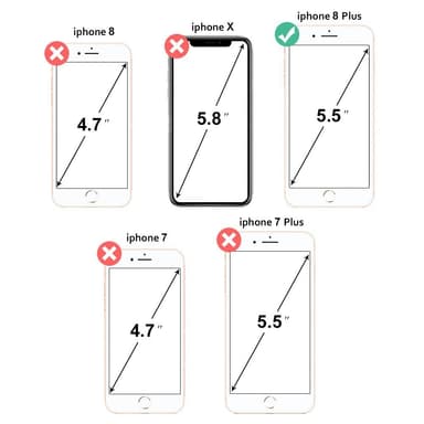 Skärmskydd iPhone 8 Plus Härdat glas Vit