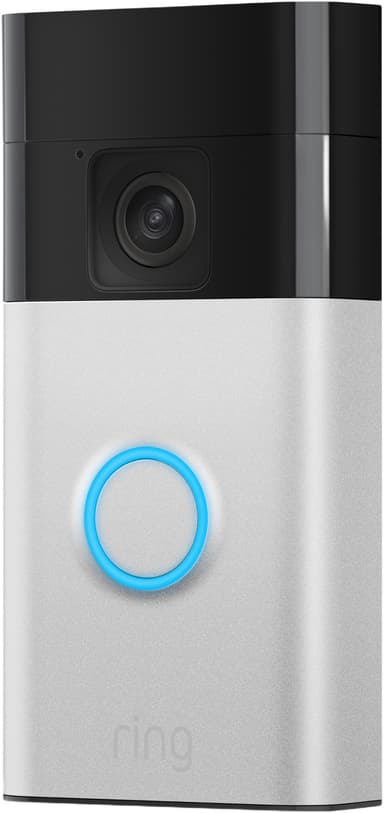 Ring Batteri videodörrklocka (satin nickel) + Klockspel (2:a gen)