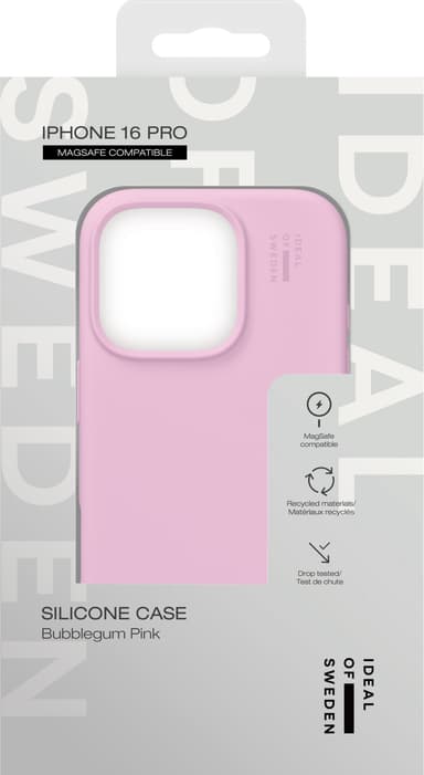 iDeal of Sweden Silicone iPhone 16 fodral (tuggummirosa)