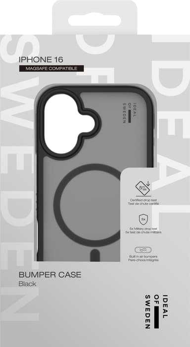 iDeal of Sweden Bumper iPhone 16 fodral (svart)