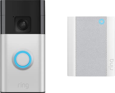 Ring Batteri videodörrklocka (satin nickel) + Klockspel (2:a gen)