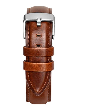 Retro klockarmband i äkta läder för DW-klockor 14 mm Brun