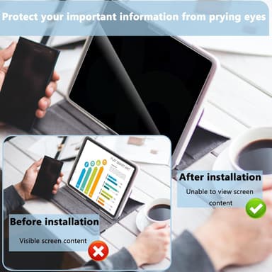 Skärmskydd för iPad Anti-Spy härdat glas iPad Pro 11 (2024)
