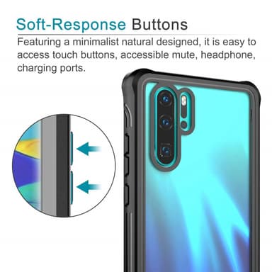 Huawei P30 Pro skal med skärmskydd Svart/Grå