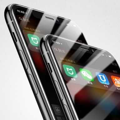 Skärmskydd iPhone X / iPhone XS 5D Härdat glas Svart