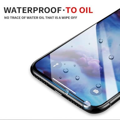 Skärmskydd iPhone XR Härdat glas Svart