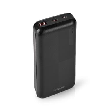 Nedis Powerbank | 20000 mAh | 1.5 / 2.0 / 3.0 A | Antal utgångar: 2 | Utgångsanslutning: 1x USB-A / 1x USB-Câ„¢ | Ingångsanslutning: 1x Micro USB / 1x USB-Câ„¢ | PD2.0 18W | Litium-polymer