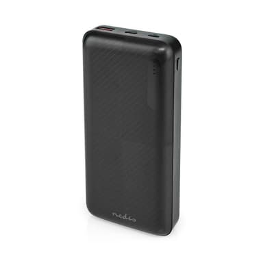 Nedis Powerbank | 20000 mAh | 1.5 / 2.0 / 3.0 A | Antal utgångar: 2 | Utgångsanslutning: 1x USB-A / 1x USB-Câ„¢ | Ingångsanslutning: 1x Micro USB / 1x USB-Câ„¢ | PD2.0 18W | Litium-polymer