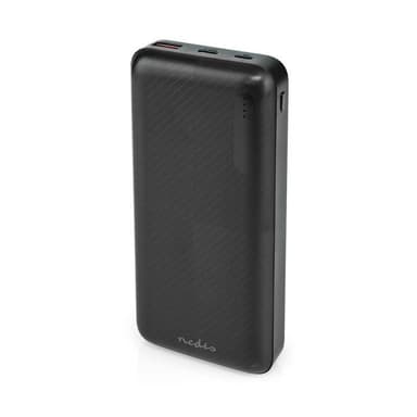 Nedis Powerbank | 20000 mAh | 1.5 / 2.0 / 3.0 A | Antal utgångar: 2 | Utgångsanslutning: 1x USB-A / 1x USB-Câ„¢ | Ingångsanslutning: 1x Micro USB / 1x USB-Câ„¢ | PD2.0 18W | Litium-polymer