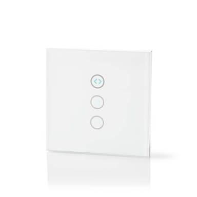 Nedis SmartLife Strömbrytare | Wi-Fi | Parasoll / Ridå / Slutare | Väggfäste | 300 W | Android™ / IOS | Glas | Vit