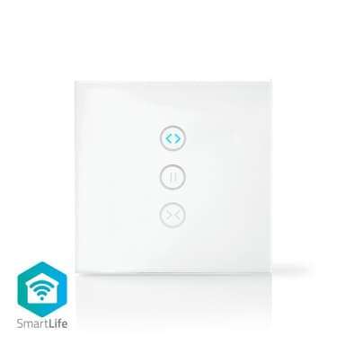 Nedis SmartLife Strömbrytare | Wi-Fi | Parasoll / Ridå / Slutare | Väggfäste | 300 W | Android™ / IOS | Glas | Vit