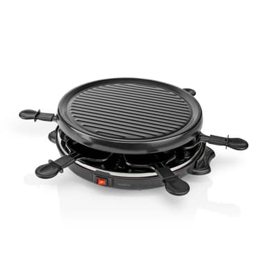 Nedis Gourmet / Raclette | Grill | 6 Personer | Spatel | Non-stick beläggning | Runda