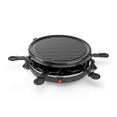 Nedis Gourmet / Raclette | Grill | 6 Personer | Spatel | Non-stick beläggning | Runda