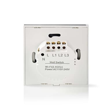 Nedis SmartLife Strömbrytare | Wi-Fi | Parasoll / Ridå / Slutare | Väggfäste | 300 W | Android™ / IOS | Glas | Vit