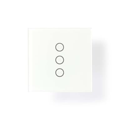 Nedis SmartLife Strömbrytare | Wi-Fi | Parasoll / Ridå / Slutare | Väggfäste | 300 W | Android™ / IOS | Glas | Vit