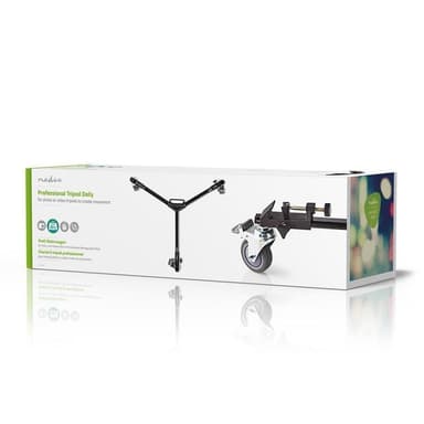 Nedis Tripod Dolly | Maximal lastkapacitet: 20.0 kg | Tripod diameter räckvidd: 29.0 mm | Resväska ingår | Benlås | Aluminium | Svart