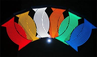 Självhäftande reflex-stripes till cykel, 5 ark