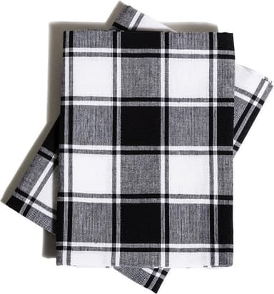 Queen Anne Kökshandduk 2-Pack Svart 45x65cm
