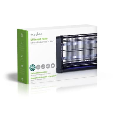 Nedis Mosquito Stop ljusfälla | 16 W | Lamptyp: F8T5/BL | Effektiv räckvidd: 50 m² | Svart