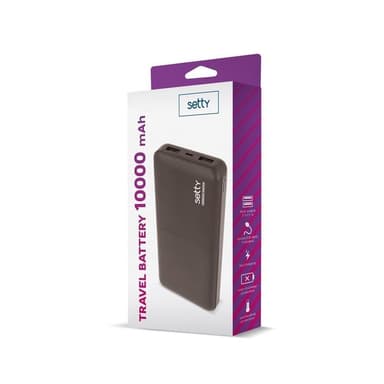 Setty Powerbank 10000 mAh Svart