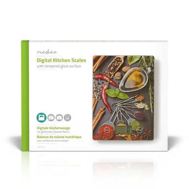 Nedis Köksvåg | Digital | Glas / Plast | Mångfärgad