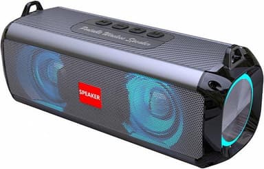 Trådlös LED Bluetooth-högtalare, Svart