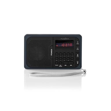 FM-radio | 3.6 W | USB-port och microSD-kortplats | Svart/grå