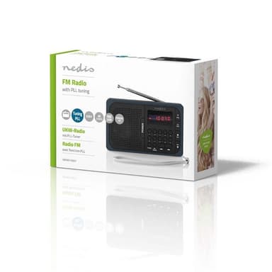 FM-radio | 3.6 W | USB-port och microSD-kortplats | Svart/grå