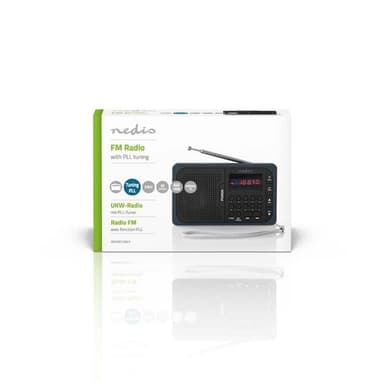 FM-radio | 3.6 W | USB-port och microSD-kortplats | Svart/grå