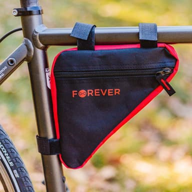 Forever Outdoor Cykelväska för cykelram, Svart/Röd