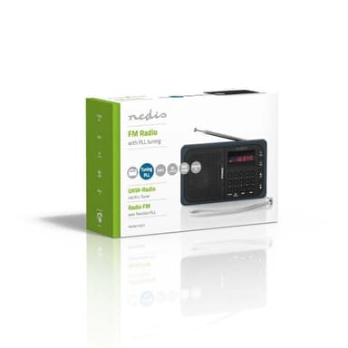 FM-radio | 3.6 W | USB-port och microSD-kortplats | Svart/grå