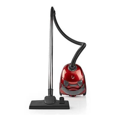 Nedis Dammsugare med påse | Med Väska | 700 W | Dammkapacitet: 1.5 l | Kombi Borste | aktionsradie: 7 m | Hepa | Antracit / Röd