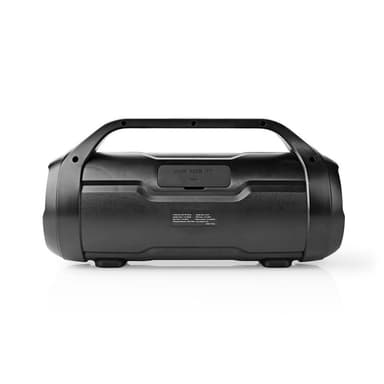 Nedis Bluetooth® Party Boombox | 6 timmar | 2.0 | 120 W | Uppspelning av media: AUX / Micro SD / USB | IPX5 | Synkroniseringsbar | Bärhandtag | Festljus | Svart