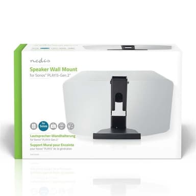 Nedis Högtalar Fäste | Kompatibel med: Sonos® Five™ / Sonos® PLAY:5™ | Vägg | 7 kg | Tilt / Vridning | Går att tilta | ABS / Stål | Svart