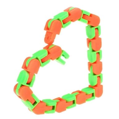 Wacky Tracks Snap and Click Fidget toy, Grön/Orange