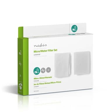 Nedis Universal Dammsugar-filter sett | Mikrofilter | Motorfilter | Kapningsbar | Universellt tillämpligt | Ersättning för: Universella