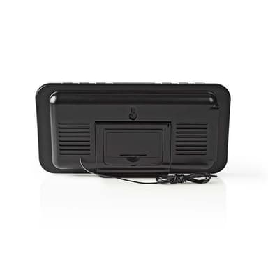 Nedis Digital klockradio | LED Display | 1x 3.5 mm Audio Input | Tidsprojektion | AM / FM | Snooze-funktion | Sov timer | Antal alarm: 2 | Svart