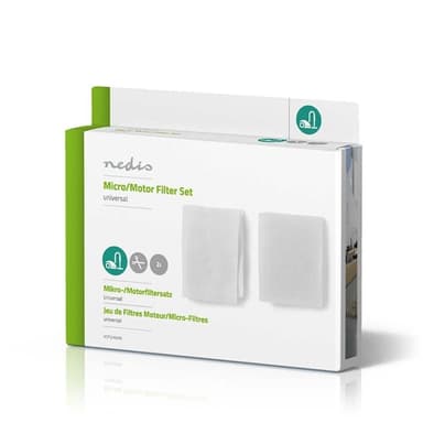 Nedis Universal Dammsugar-filter sett | Mikrofilter | Motorfilter | Kapningsbar | Universellt tillämpligt | Ersättning för: Universella
