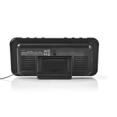 Nedis Digital klockradio | LED Display | 1x 3.5 mm Audio Input | Tidsprojektion | AM / FM | Snooze-funktion | Sov timer | Antal alarm: 2 | Svart