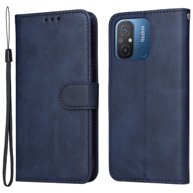 SKALO Xiaomi Redmi 12C 4G Plånboksfodral i PU-Läder - Blå