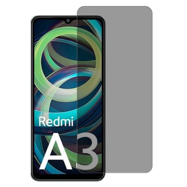 SKALO Xiaomi Redmi A3 Privacy Skärmskydd Härdat Glas - Svart